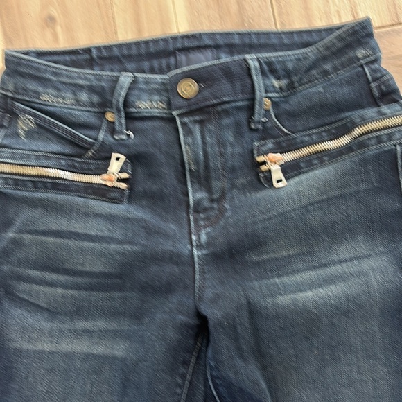 R+A Dark Blue Skinny Jeans W/ Zippers - Picture 3 of 9